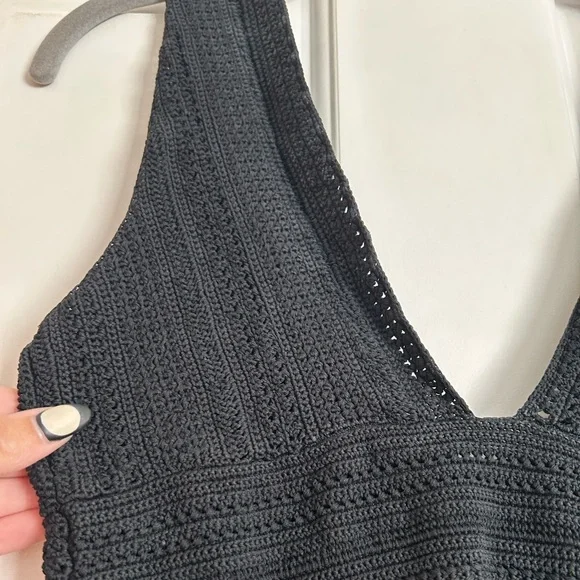 Black Silk Sleeveless Dress - Picture 3 of 7